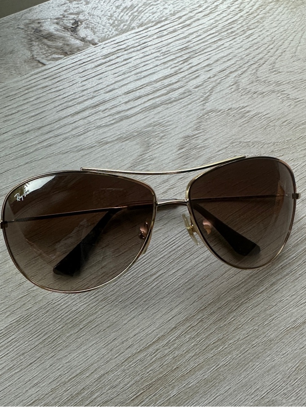 Ray-Ban Women's Aviator Sunglasses in Brown Lenses with Gold Frame RB 3293